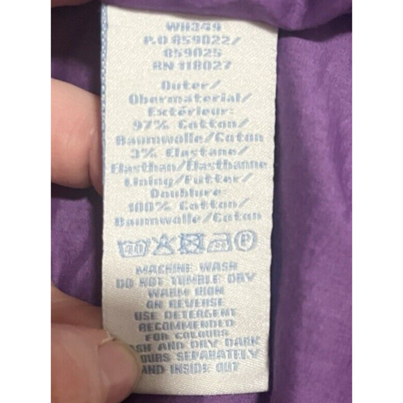 Boden Women Gray Purple Pinafore Apron Shift Dress Ribbon Trim 6P Classic Easter - Picture 8 of 11